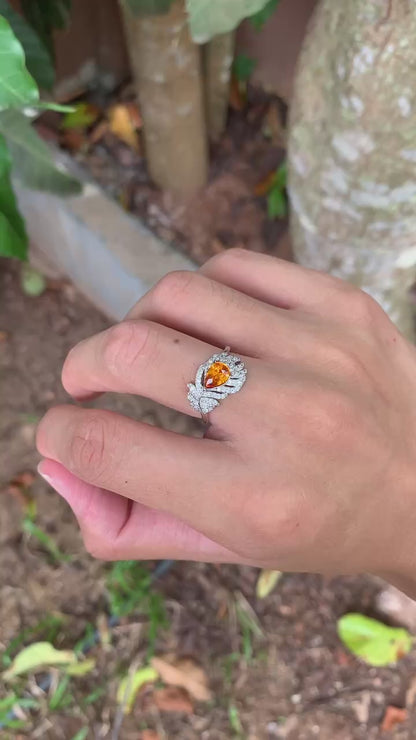 オレンジ サファイア （加熱処理）